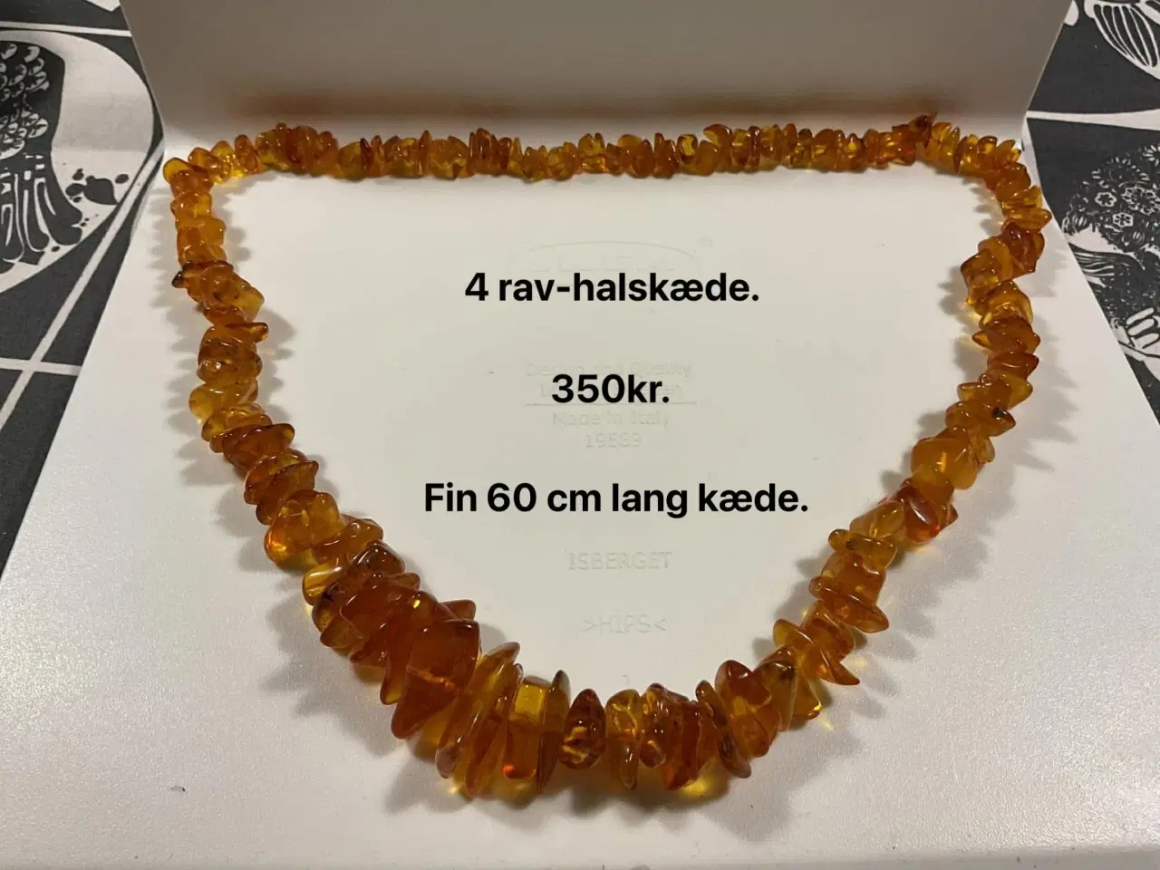 Billede 4 - 4 rav halskæder, se billeder for pris.