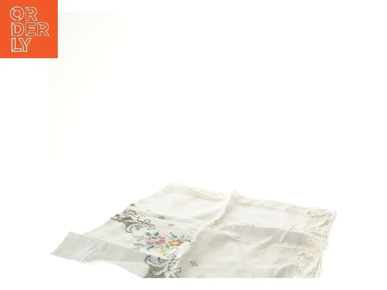 Billede 2 - Broderet dug (str. 105x110 cm)