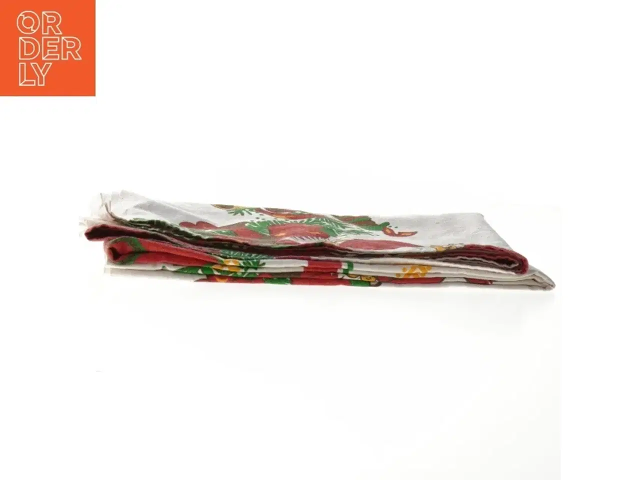 Billede 2 - Juledug med nissemotiv (str. 145x130 cm)