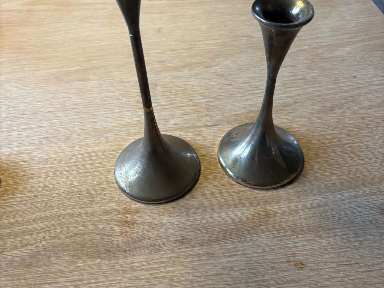 Billede 1 - Freddie Andersen Messing Lysestager Clear Drops