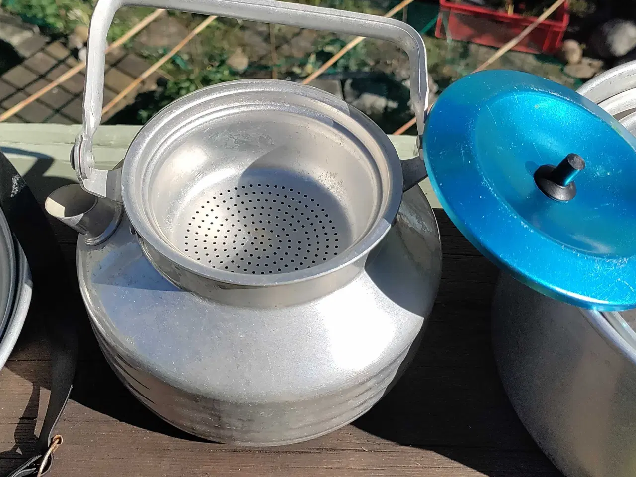 Billede 3 - Kogesæt i aluminium til gas, sprit og bål, 10 dele
