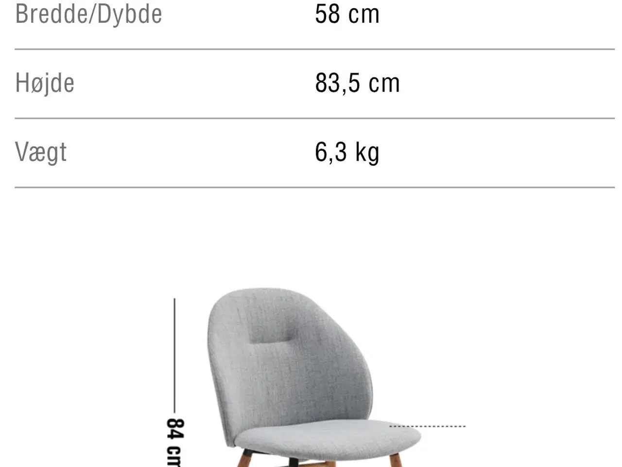 Billede 4 - Ilva Ashton v2 spisebordsstole 4 stk. 
