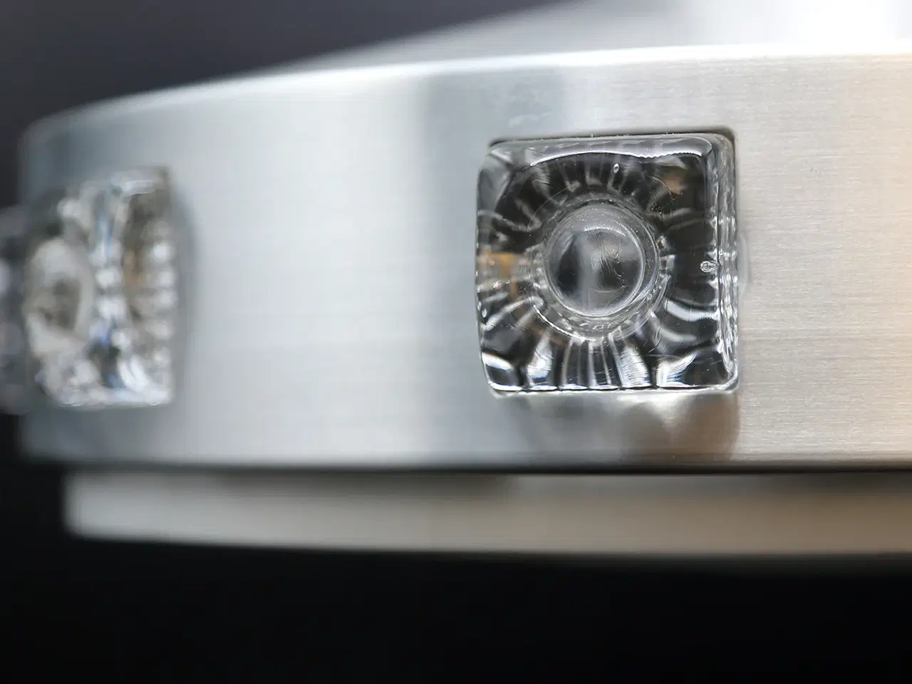 Billede 2 - Space age pendel i aluminium med glas, 1960–70