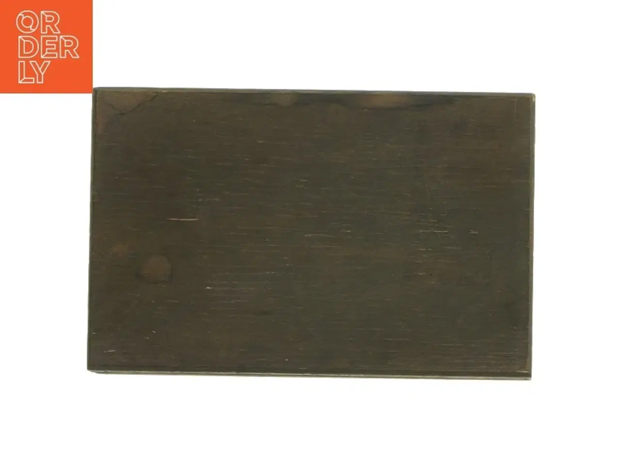 Billede 7 - Træ/metal æske med jagtmotiv relief (str. 16x10,5x4 cm)