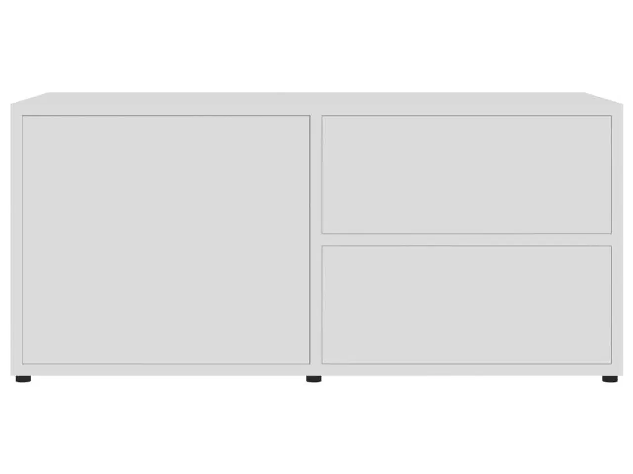 Billede 7 - Tv-bord 80x34x36 cm konstrueret træ hvid