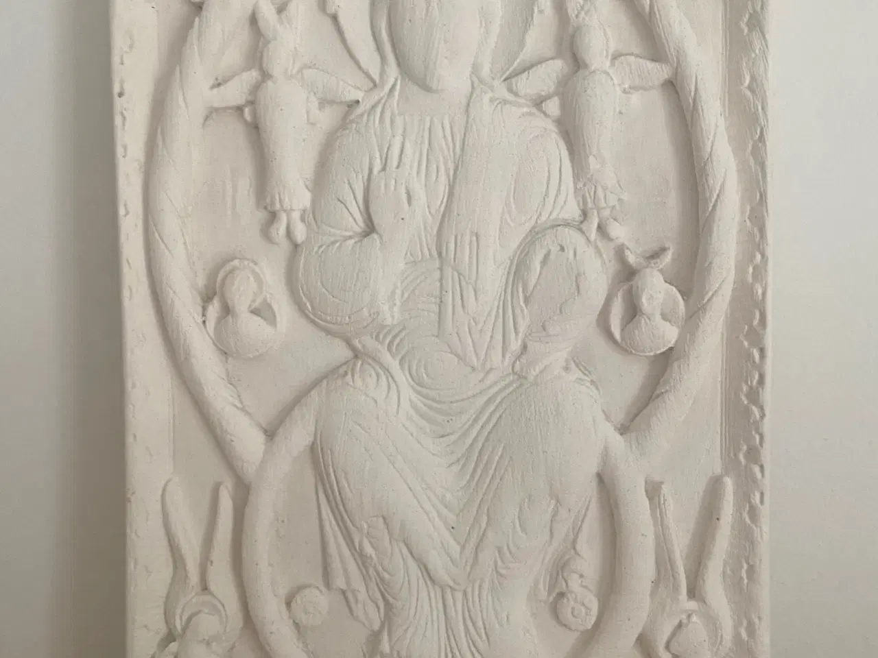 Billede 1 - * Gammel gipsafstøbning af; Den tronende Kristus o