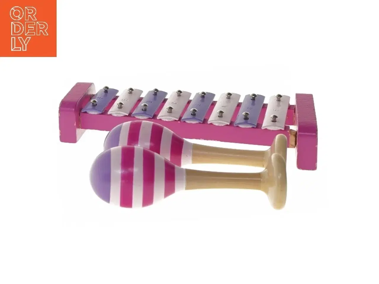 Billede 3 - Børneinstrumenter sæt med xylofon og maracas (str. 24x11 & 16 cm)