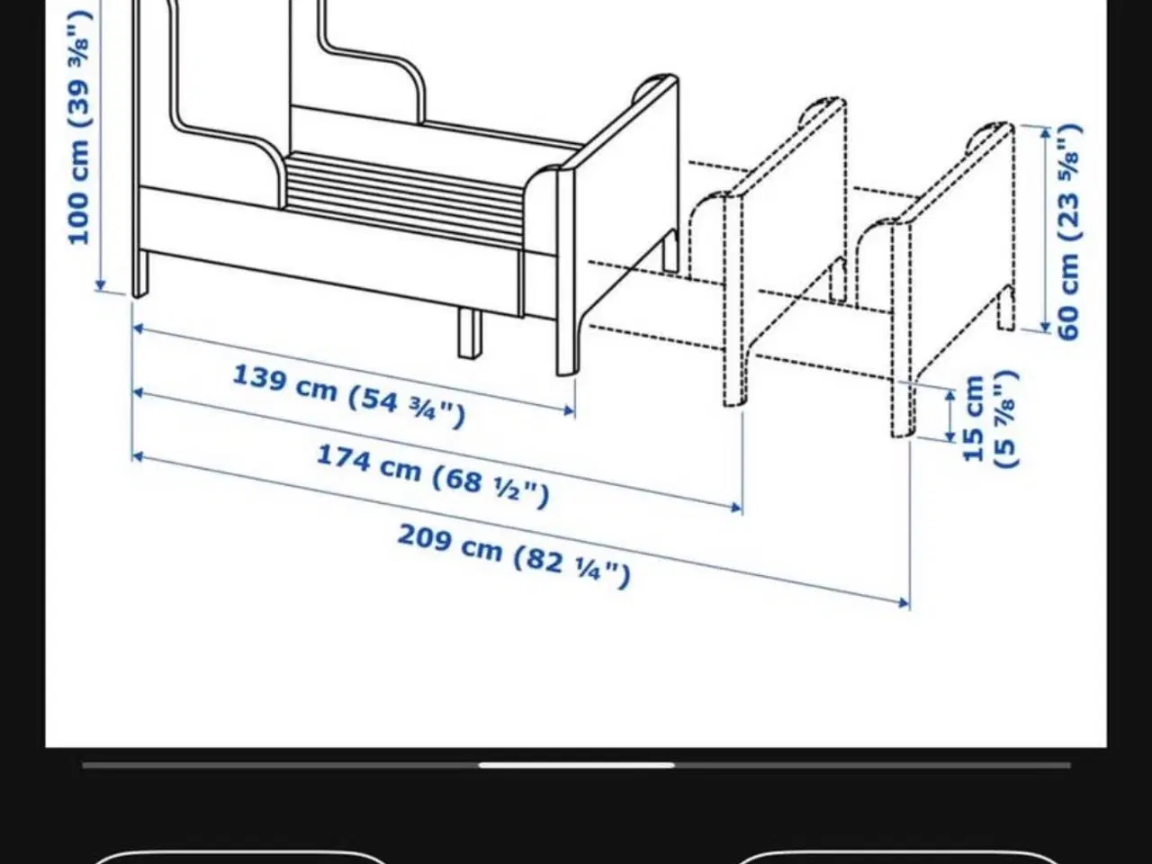 Billede 6 - Udtræksseng / juniorseng