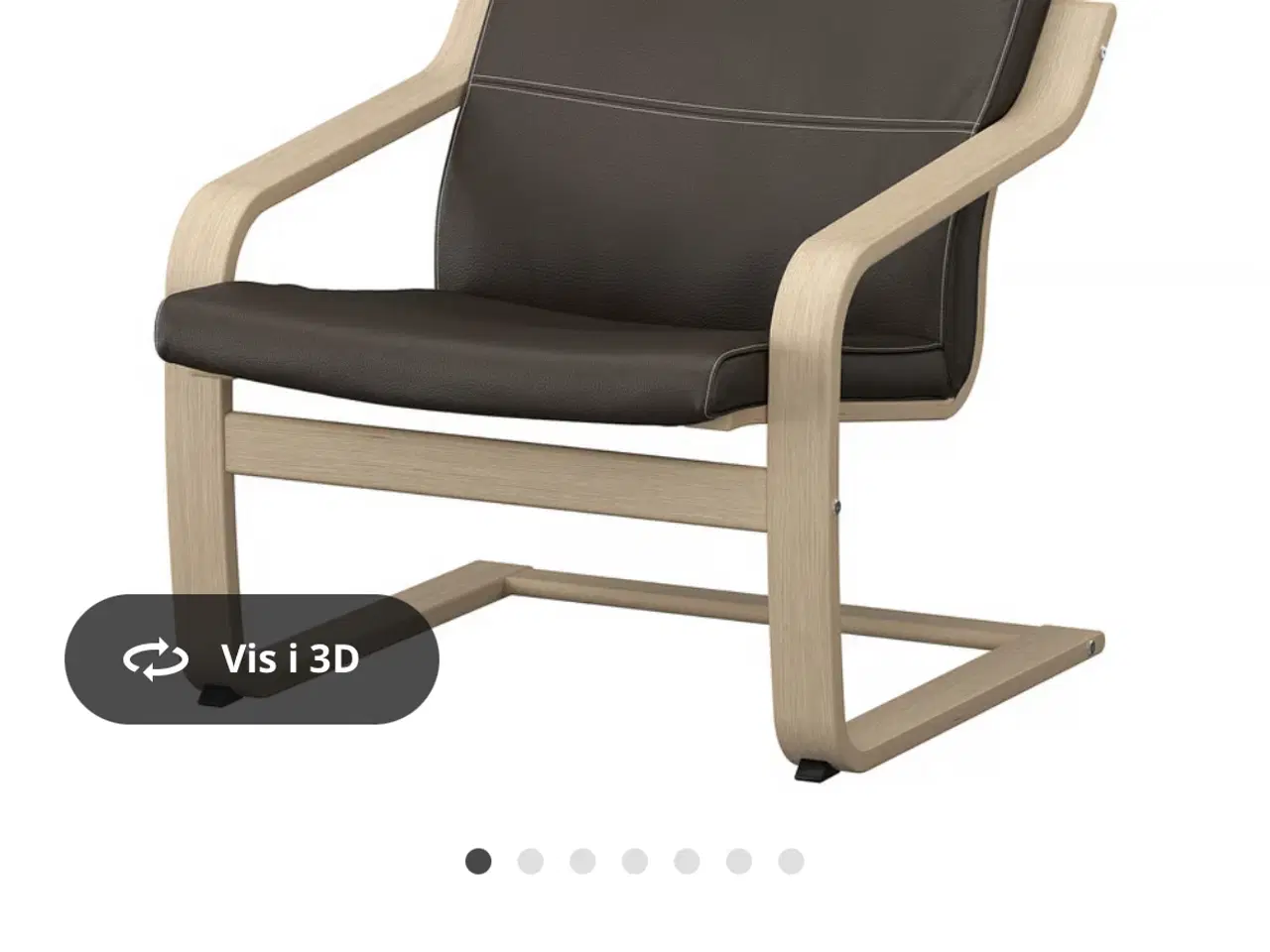 Billede 1 - Lænestol læder ikea 