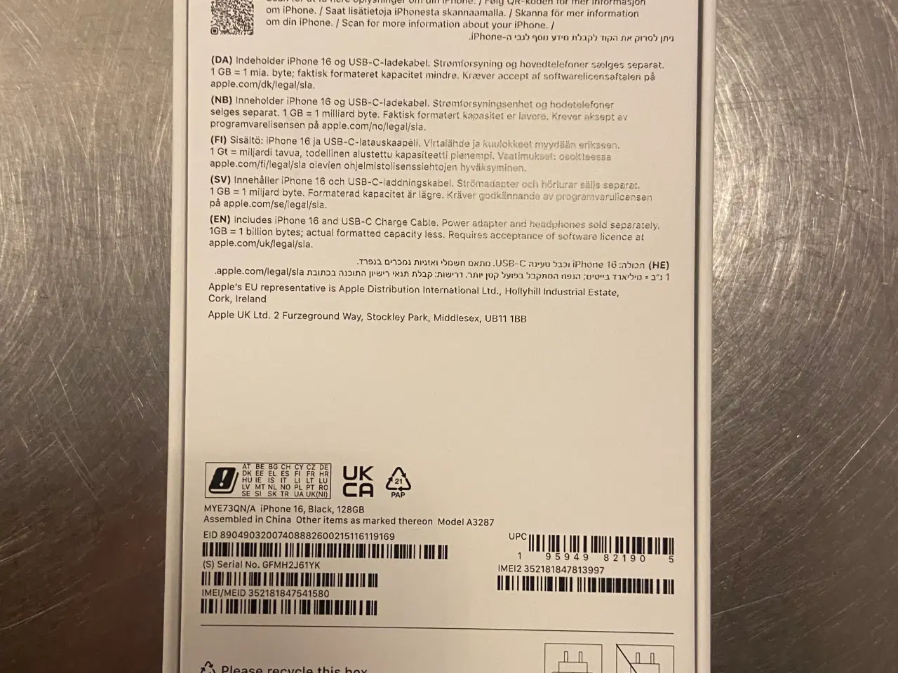 Billede 2 - Iphone 16 128gb - helt ny