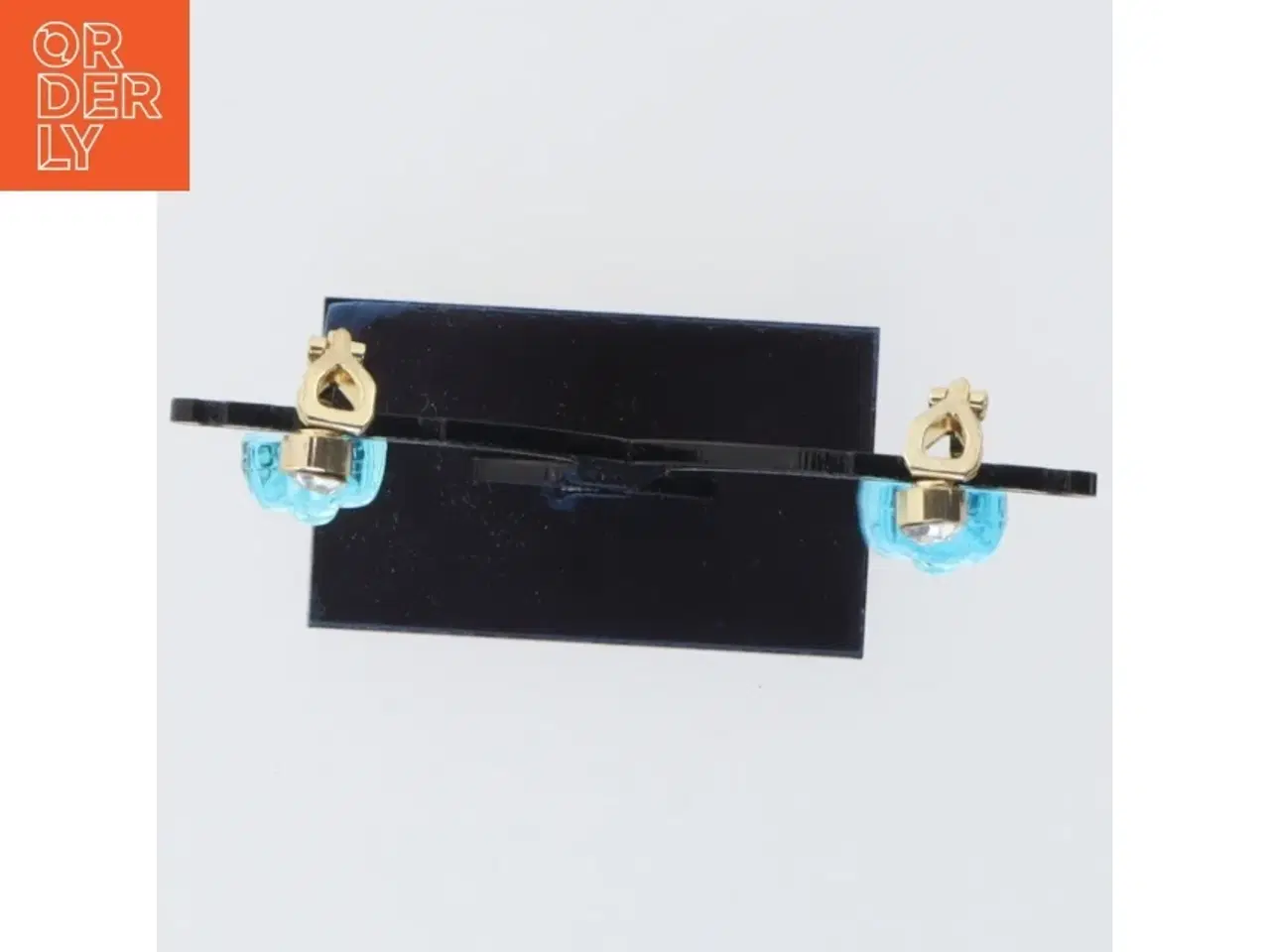 Billede 5 - Øreringe med blå bamsefigurer (str. 1,5 cm)