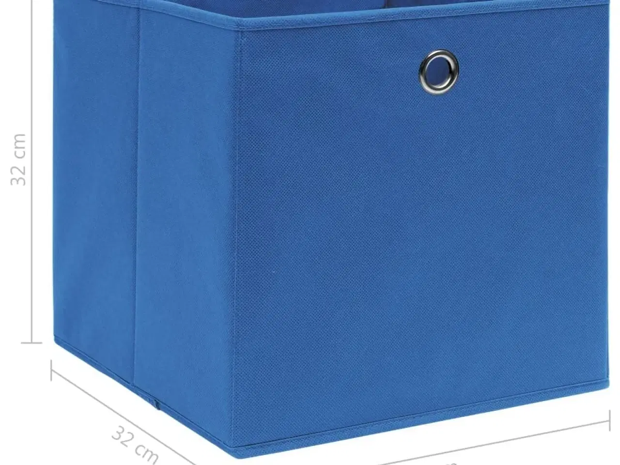Billede 5 - Opbevaringskasser 10 stk. 32x32x32 stof blå