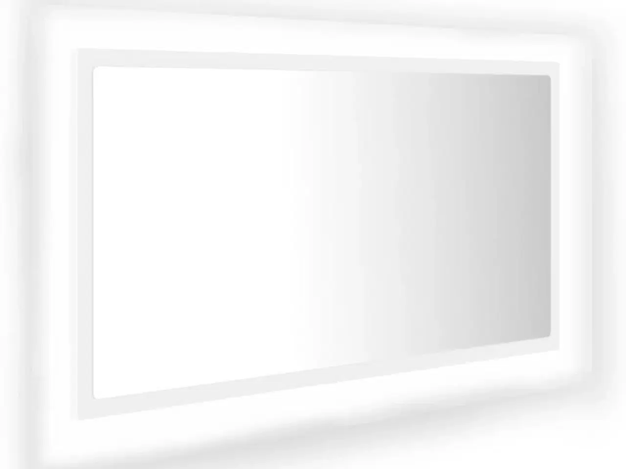 Billede 2 - Badeværelsesspejl med LED-lys 80x8,5x37 cm akryl hvid