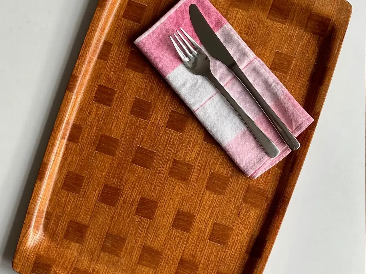 Billede 1 - Retro serveringsbakke, træ