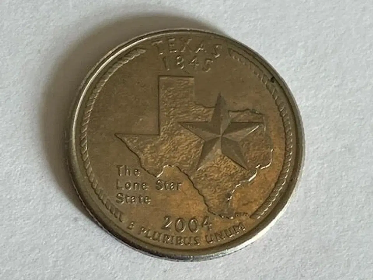 Billede 1 - Quarter Dollar 2004 Texas USA
