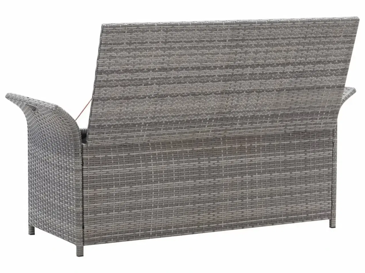 Billede 7 - Opbevaringsbænk med hynde 138 cm polyrattan grå