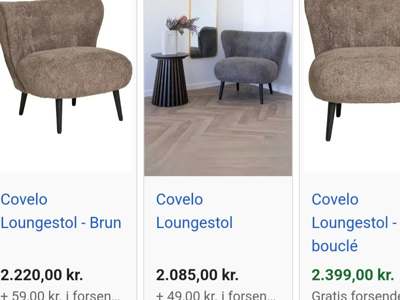 Billede 2 - Loungestol gråbrun HouseNordic