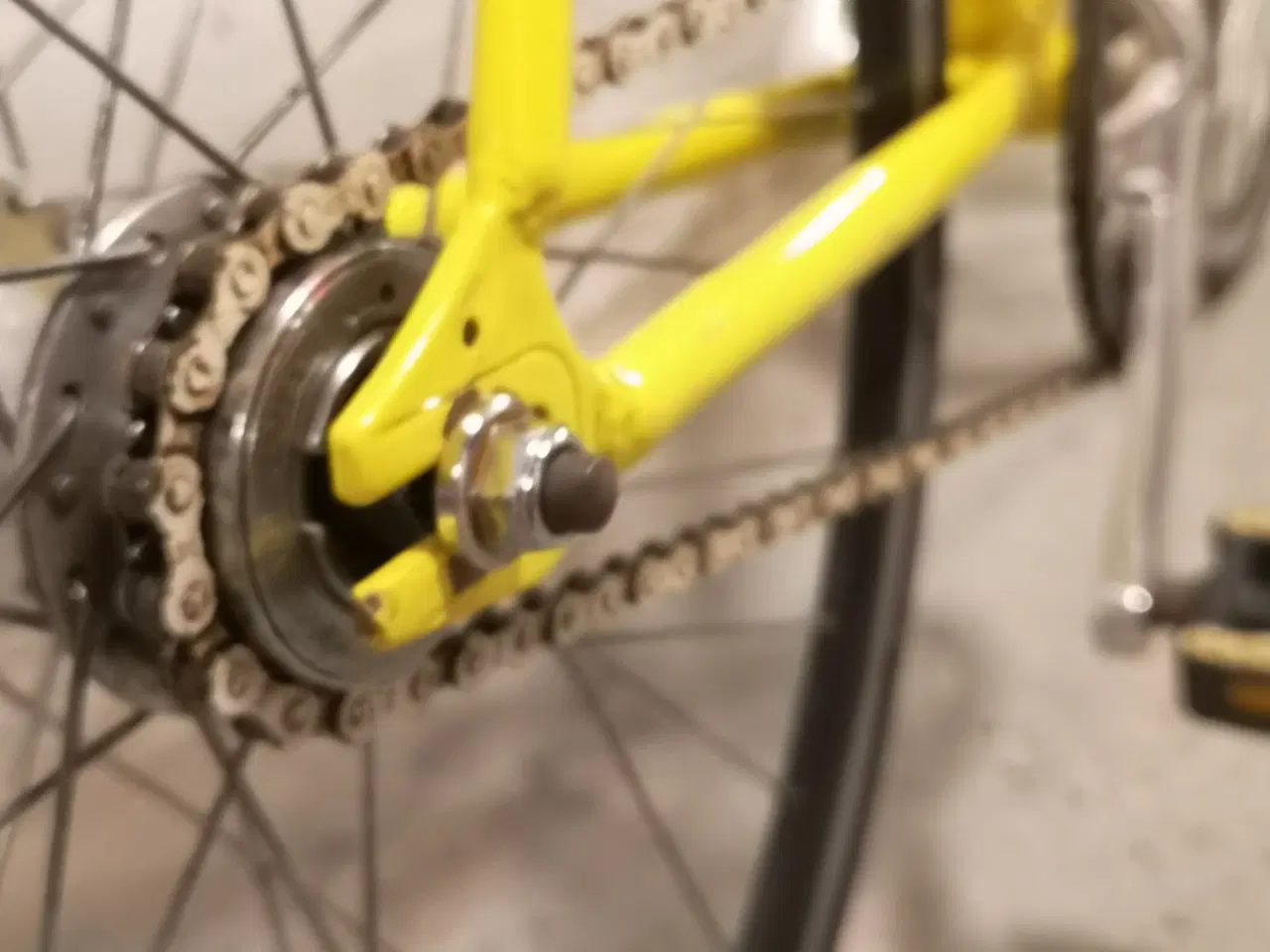 Billede 9 - Gul singlespeed Fixie cykel.