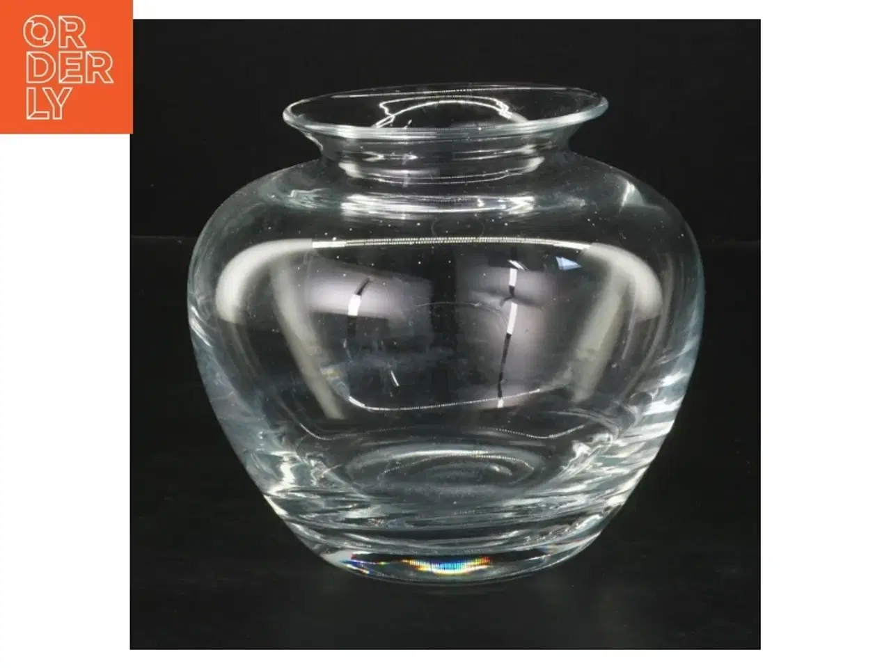 Billede 1 - Glasvase (str. Ø 9 cm længde 12,5 cm)