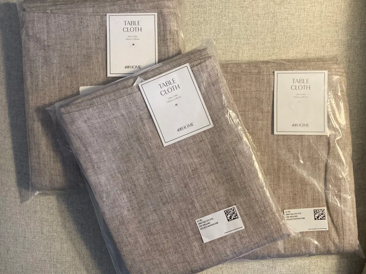 Billede 2 - Smukke duge i hør- og bomuldsblanding. Pris pr stk