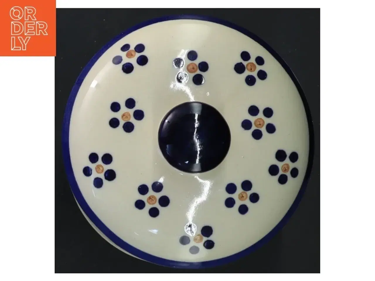 Billede 5 - Keramik krukke med låg (str. 16x10 cm)