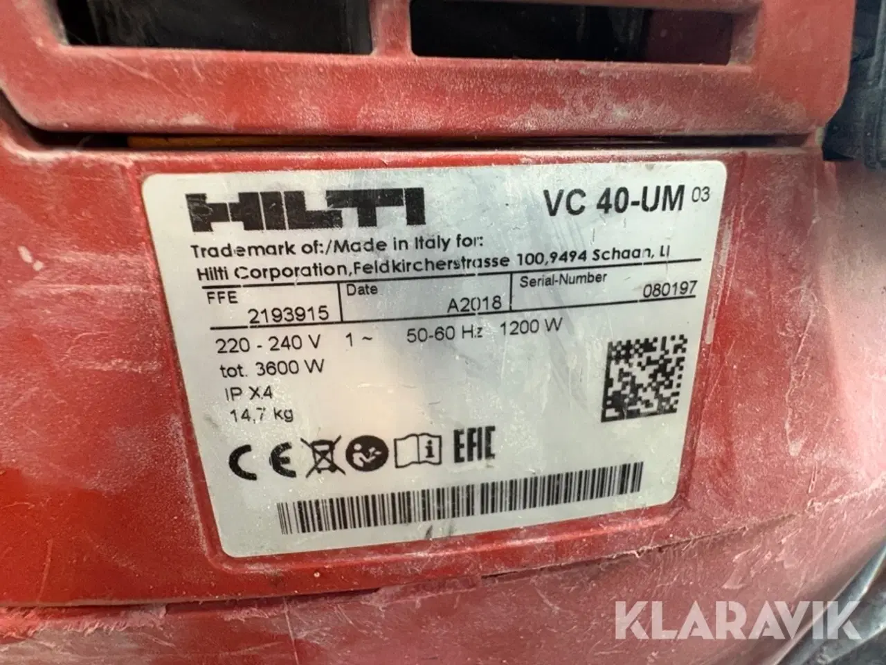 Billede 5 - Støvsuger Hilti VC 40-UM