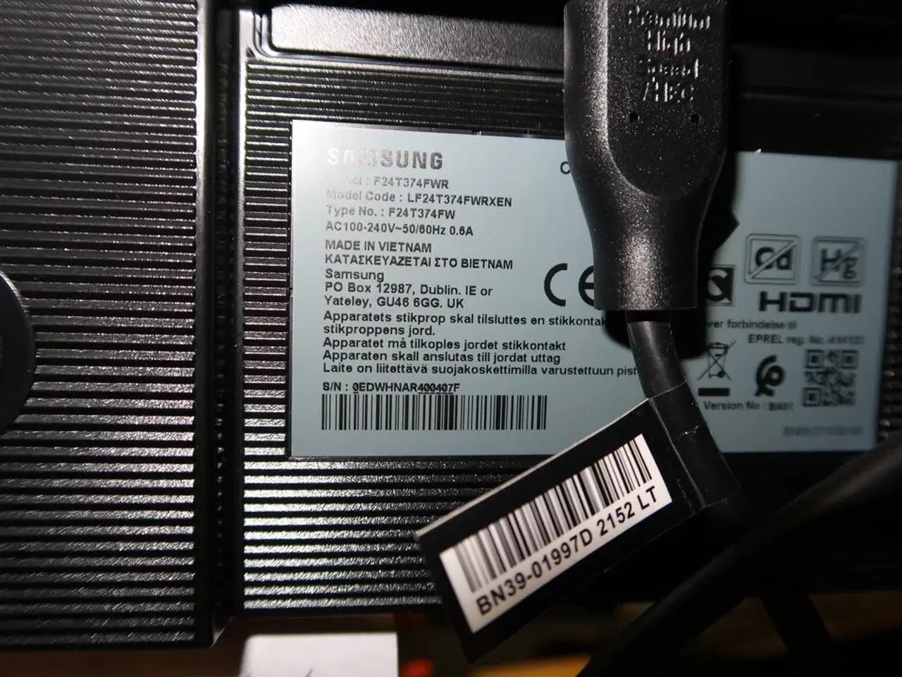 Billede 5 - 2 stk. computerskærme SAMSUNG F24T374FWR med tastatur