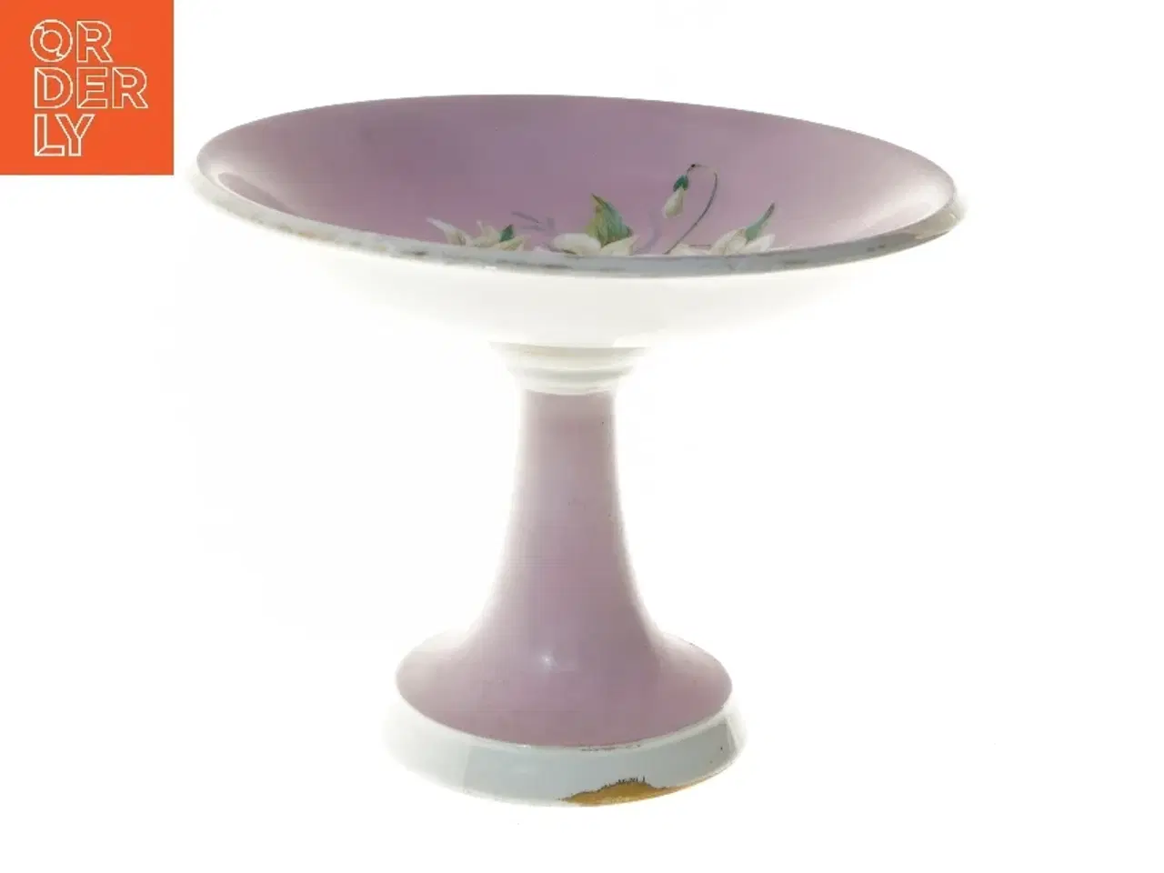 Billede 1 - Dekorativt skål på fod (str. 18x23,5 cm)