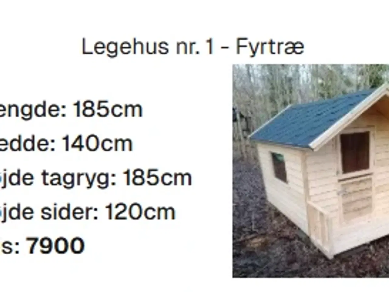 Billede 1 - Legehuse & Sandkasse