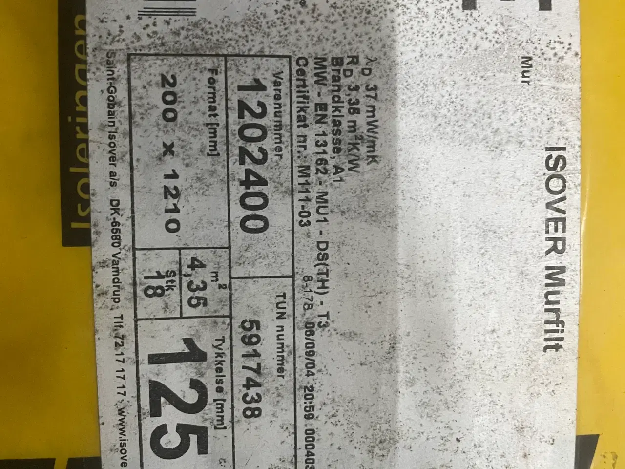 Billede 2 - Isover murfilt