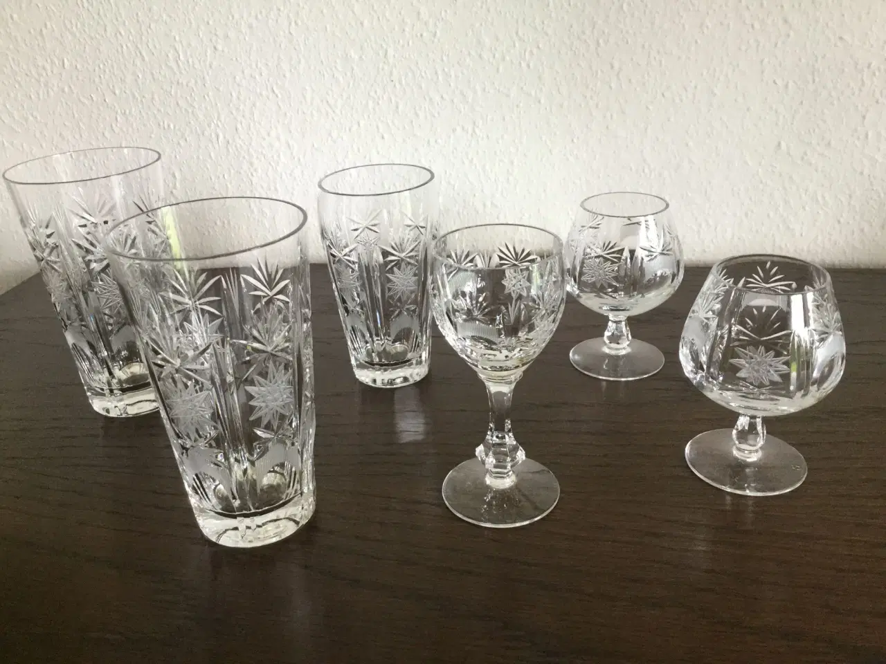 Billede 1 - 4 stk. KRYSTAL Heidelberg glas.