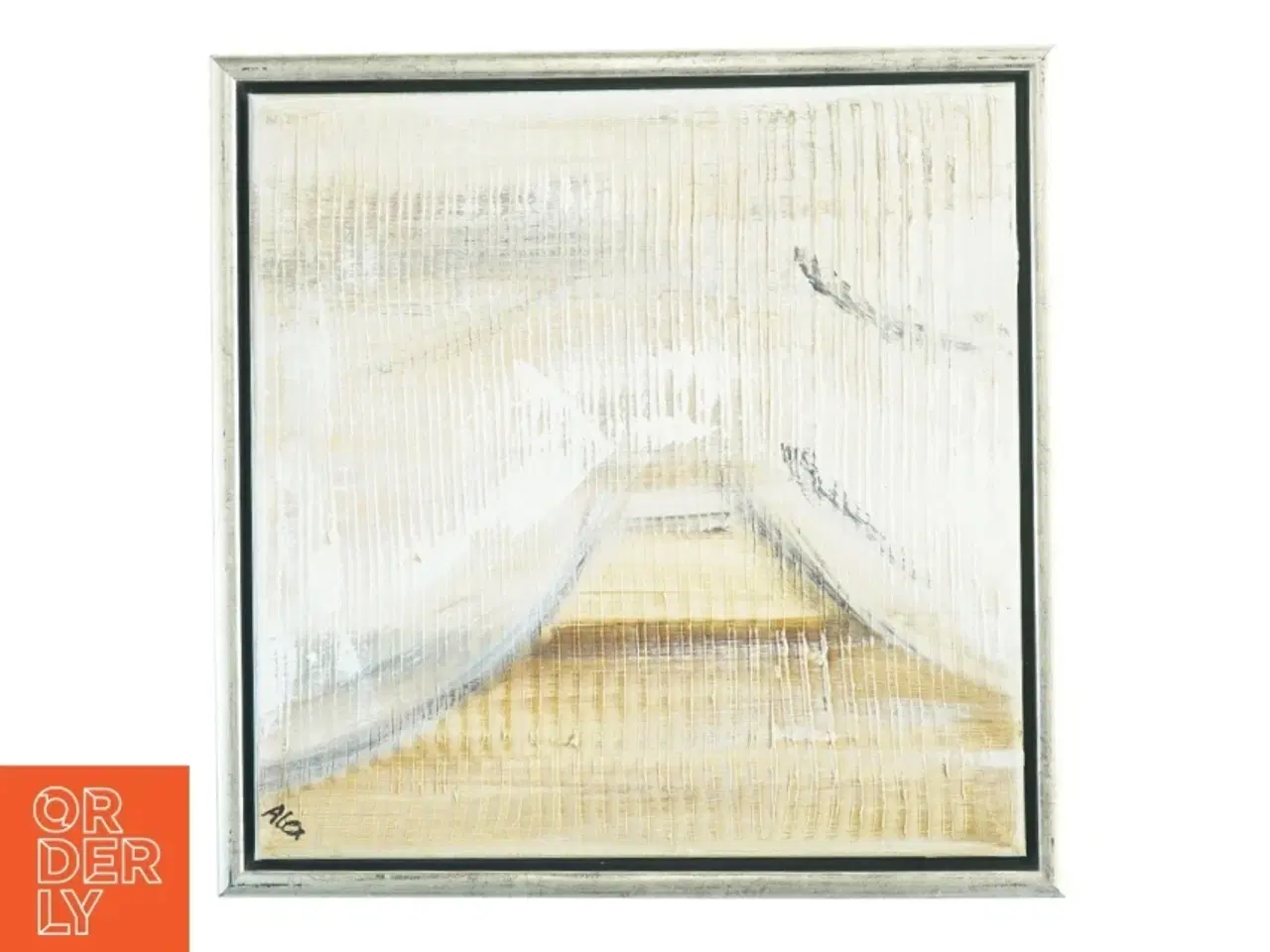 Billede 1 - Abstrakt maleri i ramme (str. 44 x 44 cm)