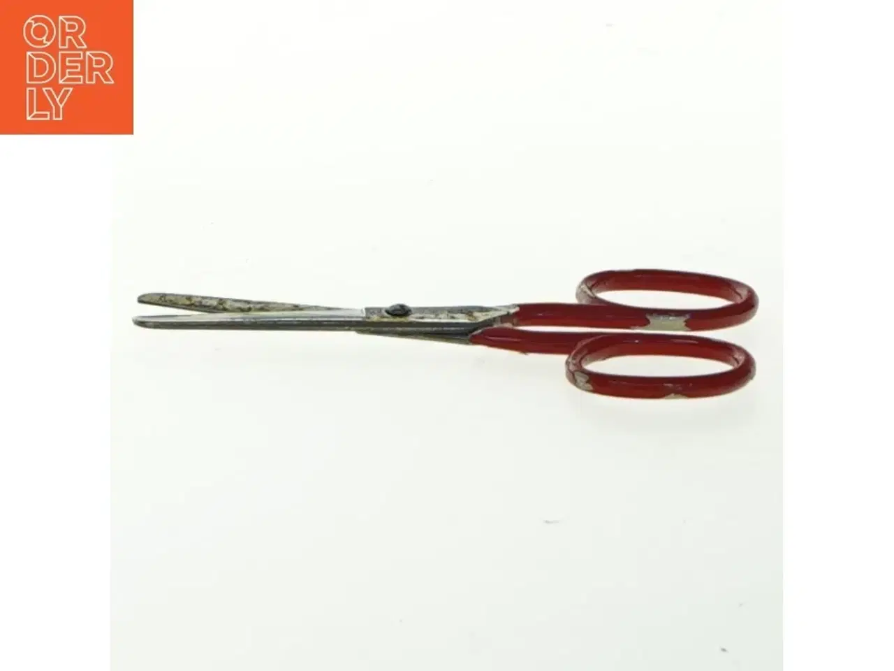 Billede 2 - Saks med røde håndtag (str. 10,5x5 cm)