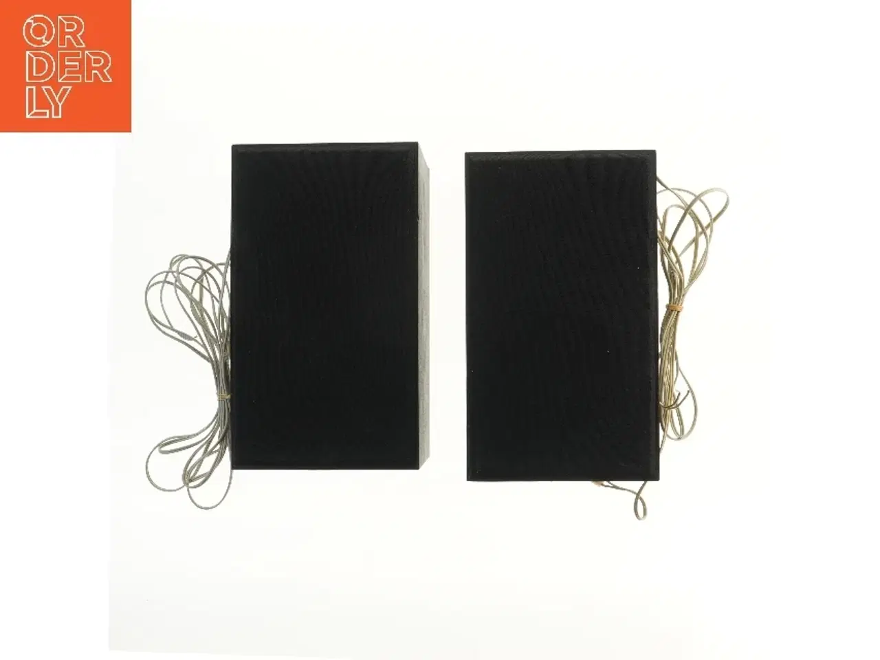 Billede 1 - Sorte højtalere med kabler (str. 38x22x18 cm)