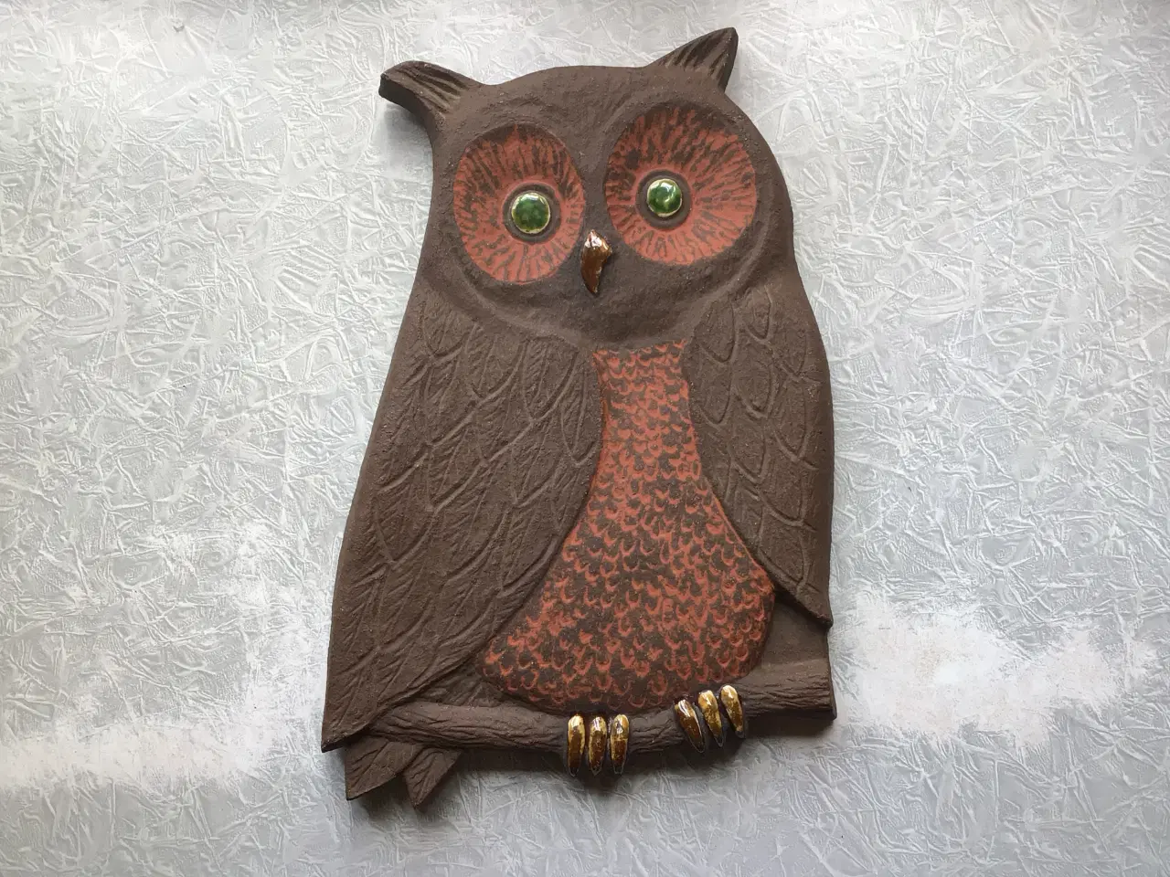 Billede 1 - Keramisk relief fra Knabstrup- stor ugle