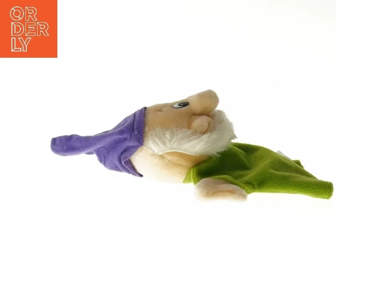 Billede 3 - Nisse hånddukke med lilla hat fra Zebra (str. 31 cm)