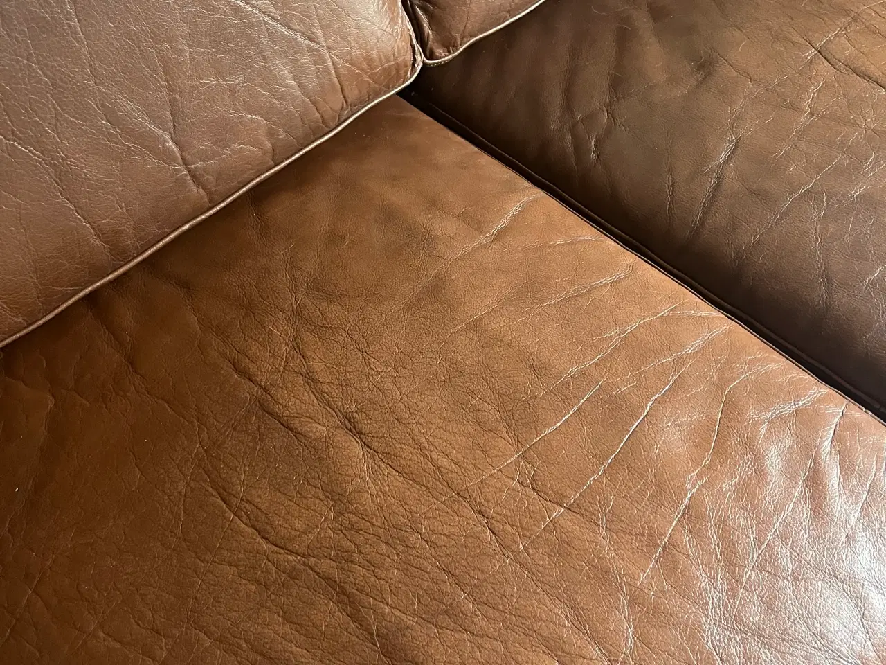 Billede 5 - Sofa brun skind 