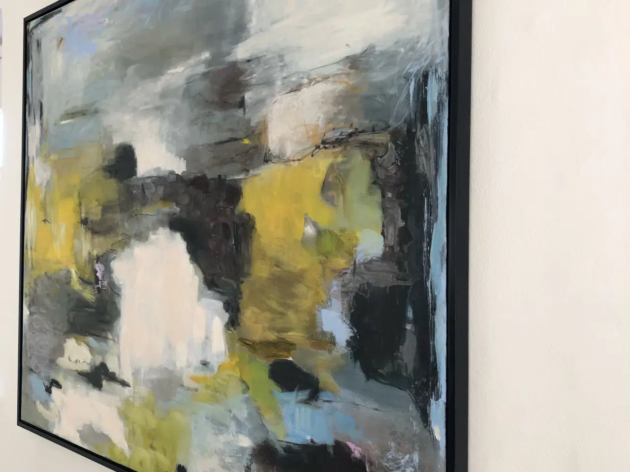 Billede 1 - Maleri med sort egetræsramme