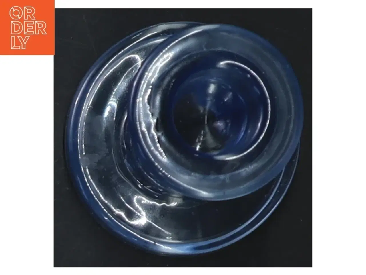 Billede 3 - Lille blå vase / lysholder (str. 8 cm)