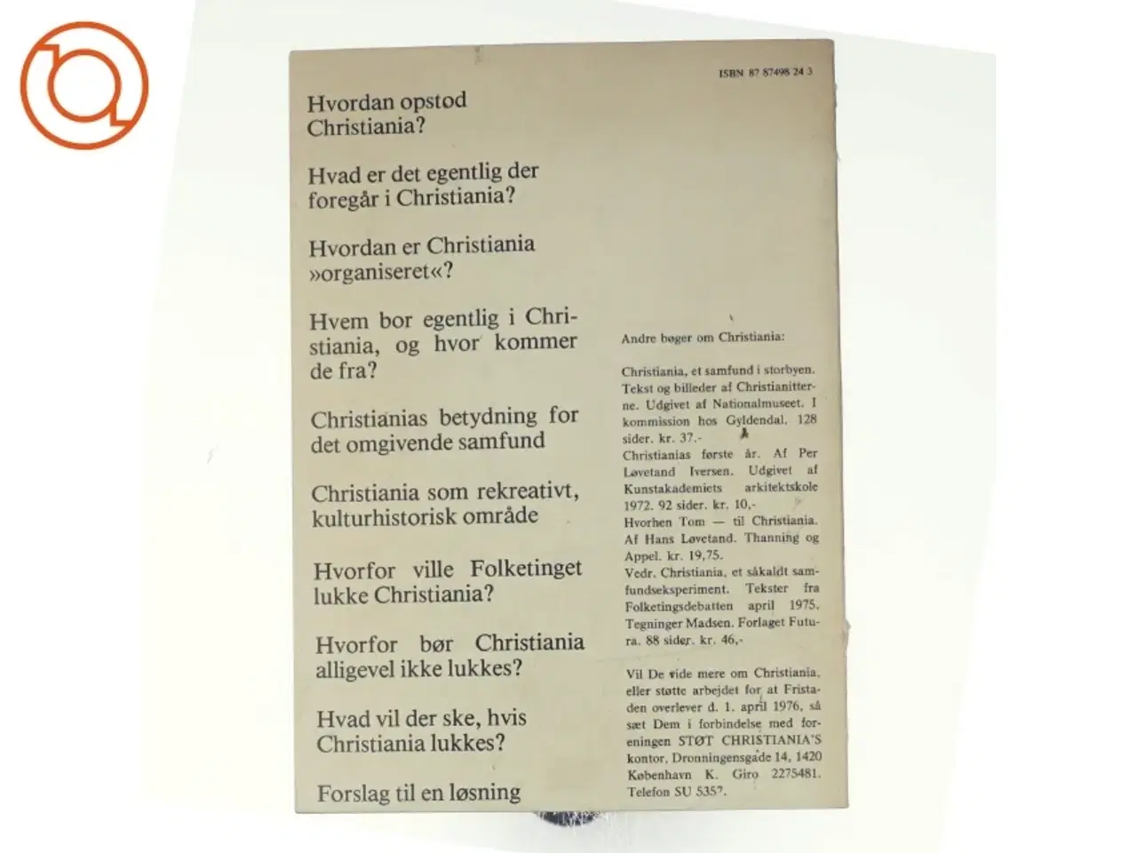Billede 3 - Hvad med Christiania? af Niels Munk Plum (bog)