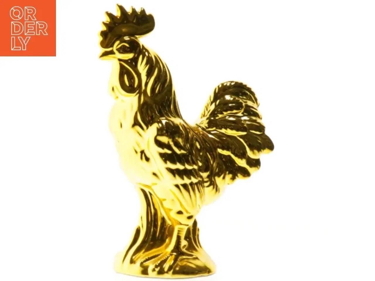 Billede 6 - To Guldfarvede hanefigur (str. 28 x 14 cm)
