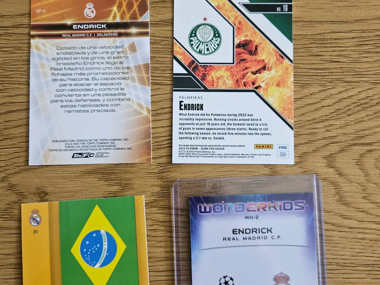 Billede 2 - Fodboldkort  Endrick 4 stk  Alle Rookie Card