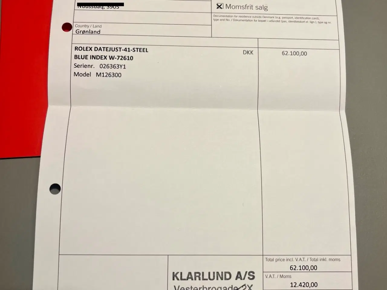 Billede 6 - Rolex Datejust 126300 blå urskive