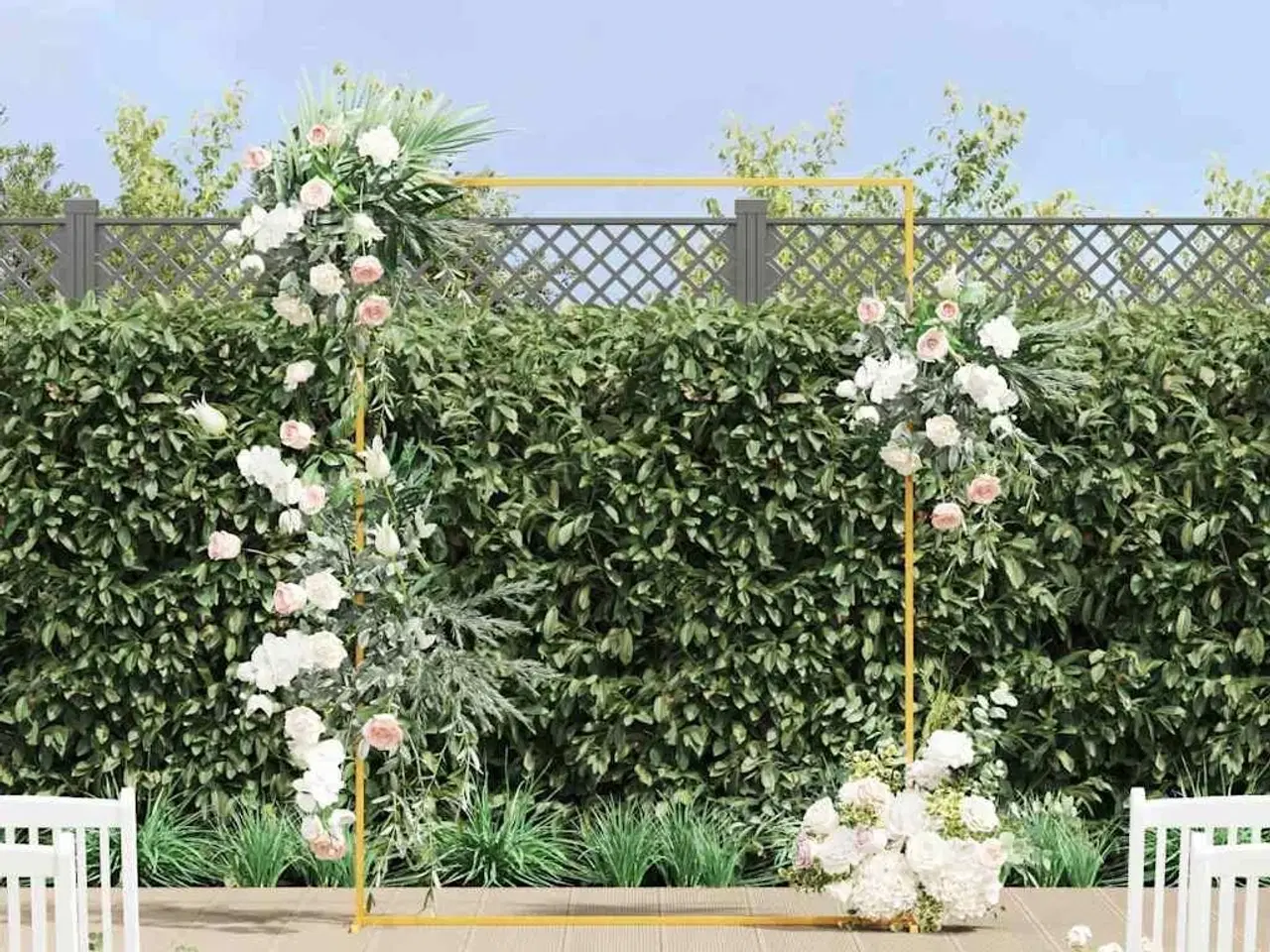 Billede 1 - Bryllupsbue Guld 150 x 45.9 x 200 cm Stål