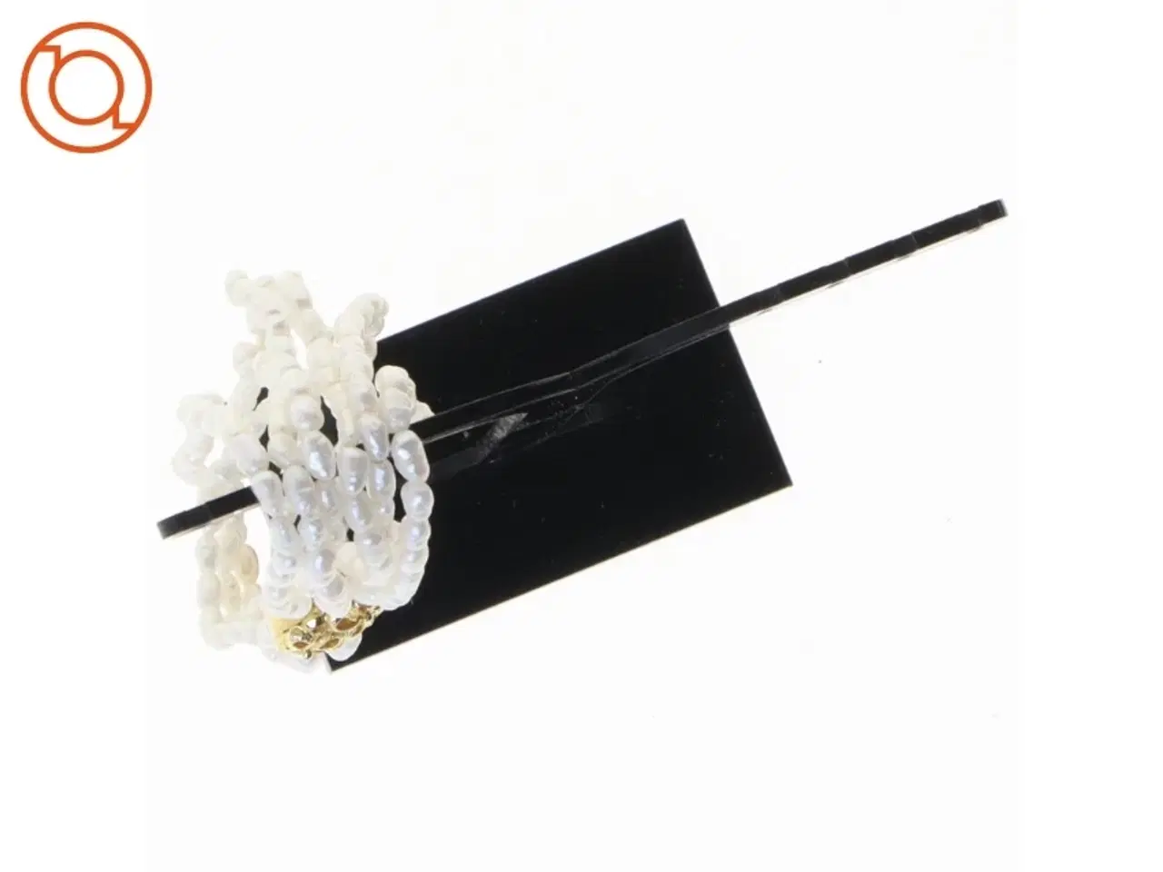 Billede 2 - Hvidt perlearmbånd (str. 21 cm)