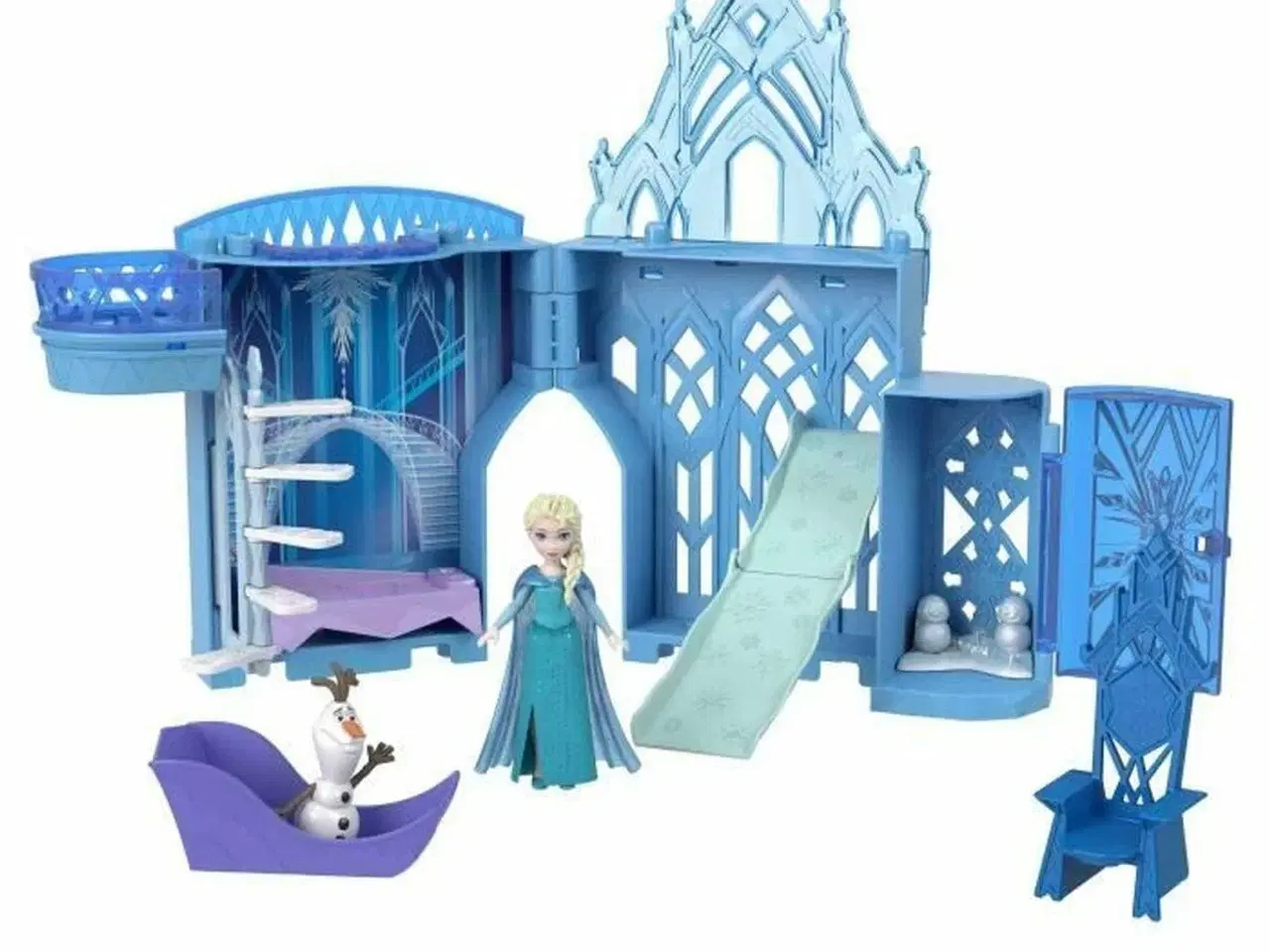 Billede 1 - Dukkehus legesæt Frozen - Elsa slot med 9 dele