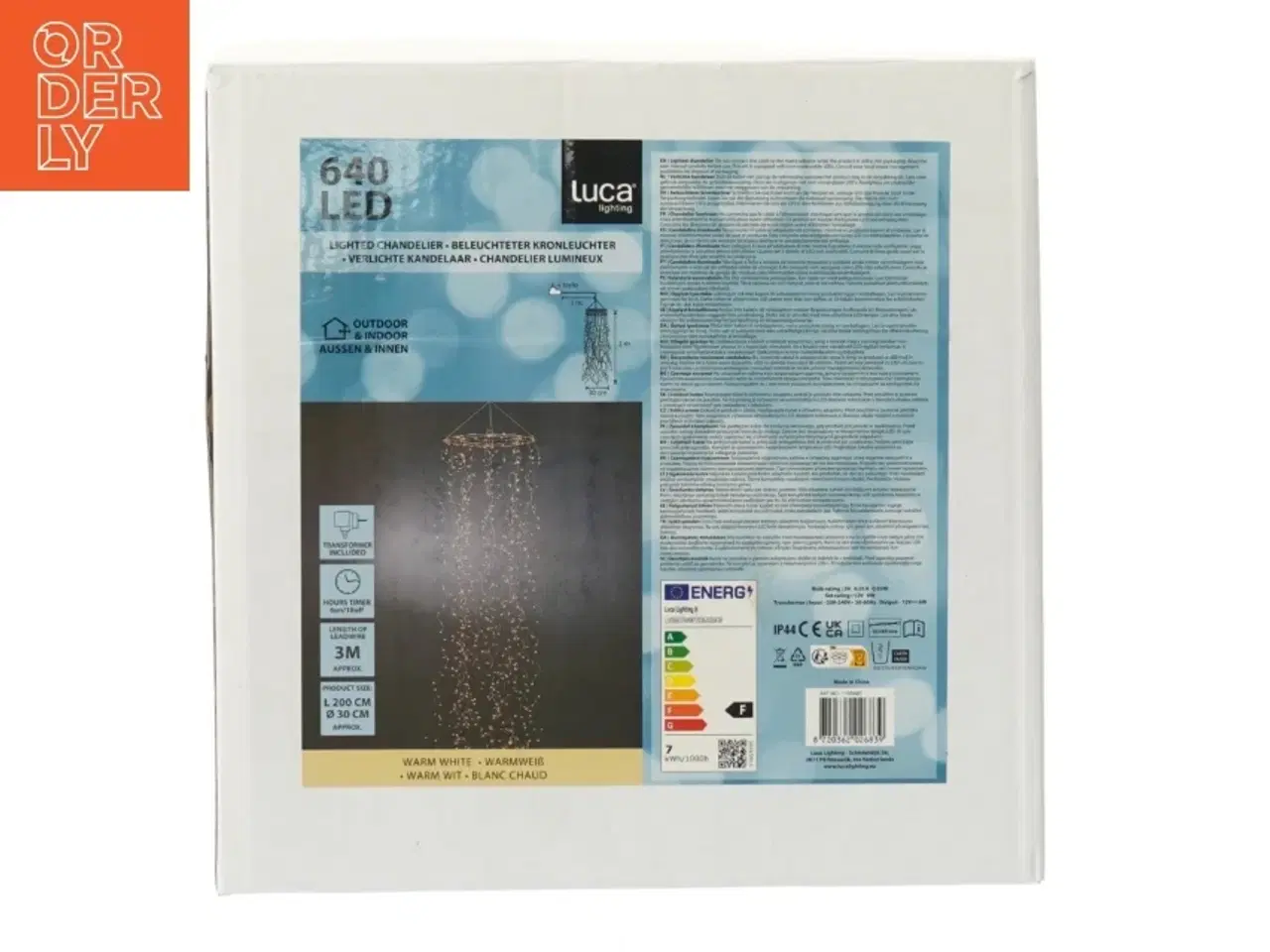 Billede 1 - Luca belysningskæde “vandfald” 640 LED fra Luca Lighting (str. Ø 30 cm. Længde 200 cm)
