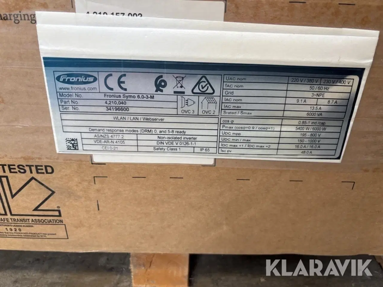Billede 9 - Solcelle inverter Fronius SYMO 6.0-3-M 1 styk