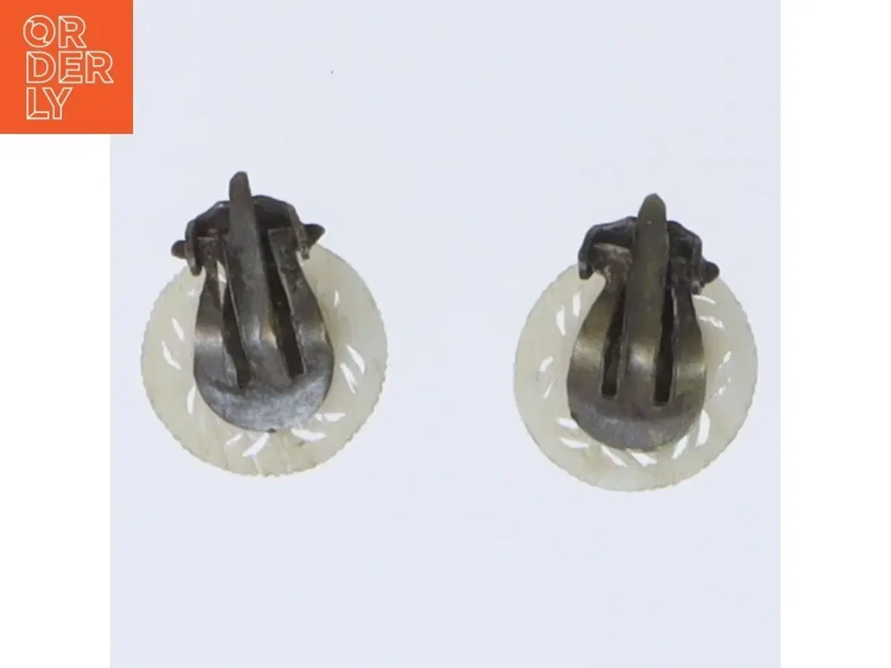 Billede 2 - Clips vintage øreringe med udskåret detalje (str. Ø 1,5 cm)