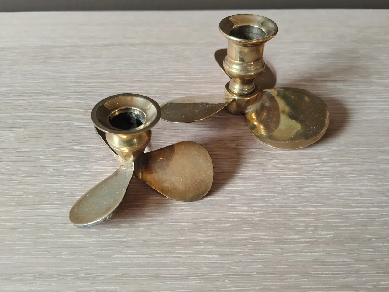 Billede 1 - Flotte messing lysestager
